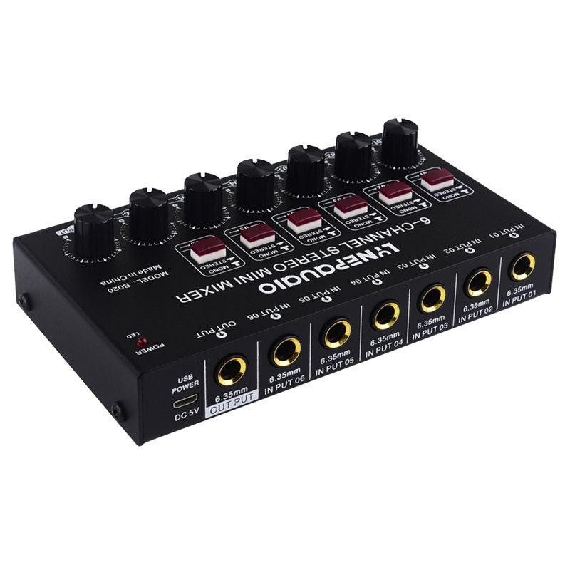 Audio And Music Mixer - Exquisite-Mini 6-Channel Stereo Audio Mixer Musical